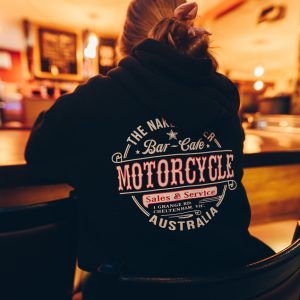 NR Moto Co Motorcycle Script Hoodie
